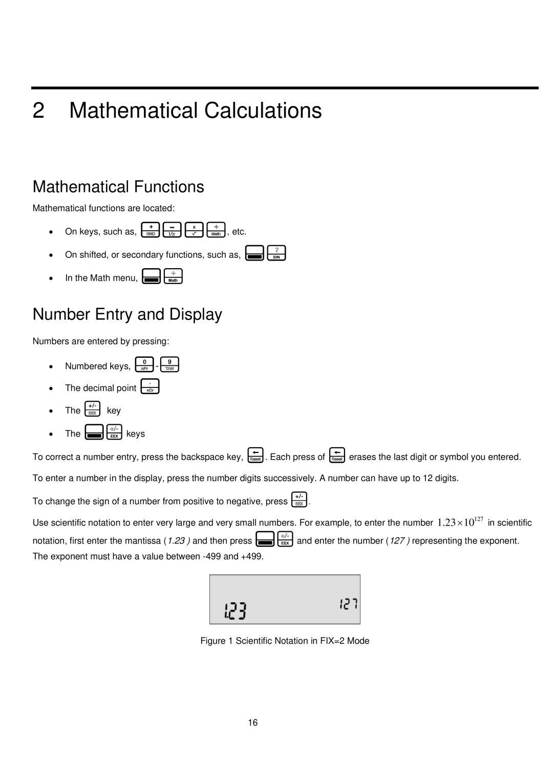 HP 20B manual Mathematical Calculations, Mathematical Functions, Number Entry and Display 