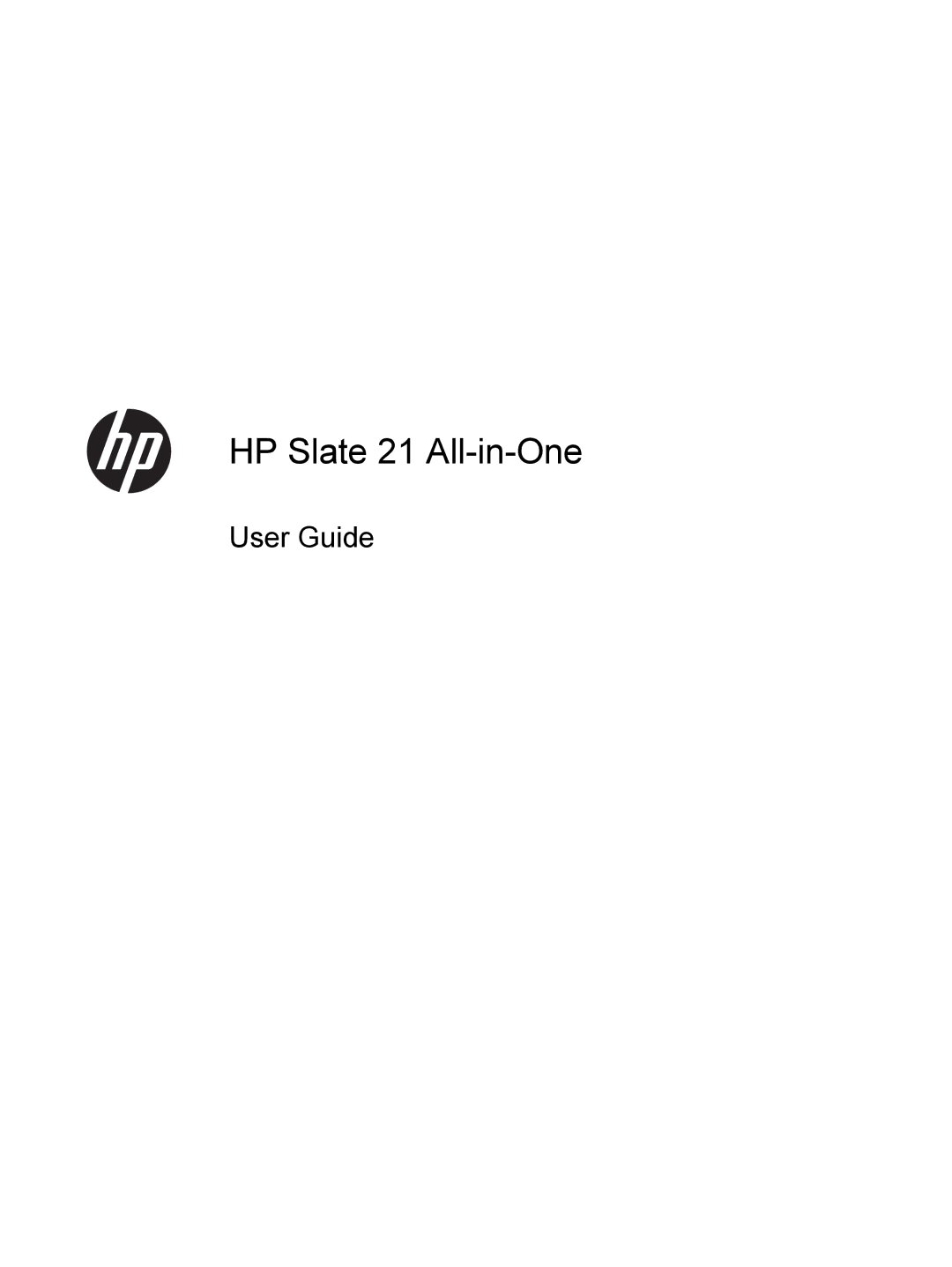 HP 21 E2P19AA#ABA manual HP Slate 21 All-in-One 