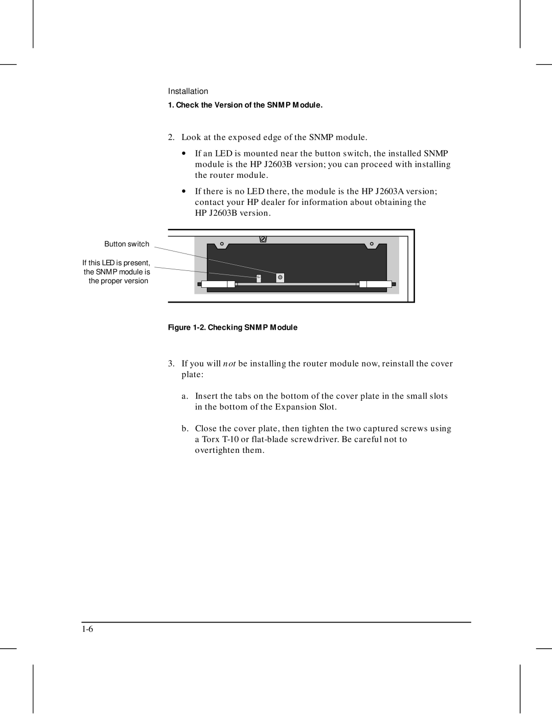 HP 210 manual Checking Snmp Module 