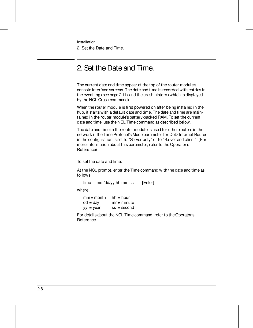 HP 210 manual Set the Date and Time, To set the date and time, Where Mm = month Hh = hour Dd = day 