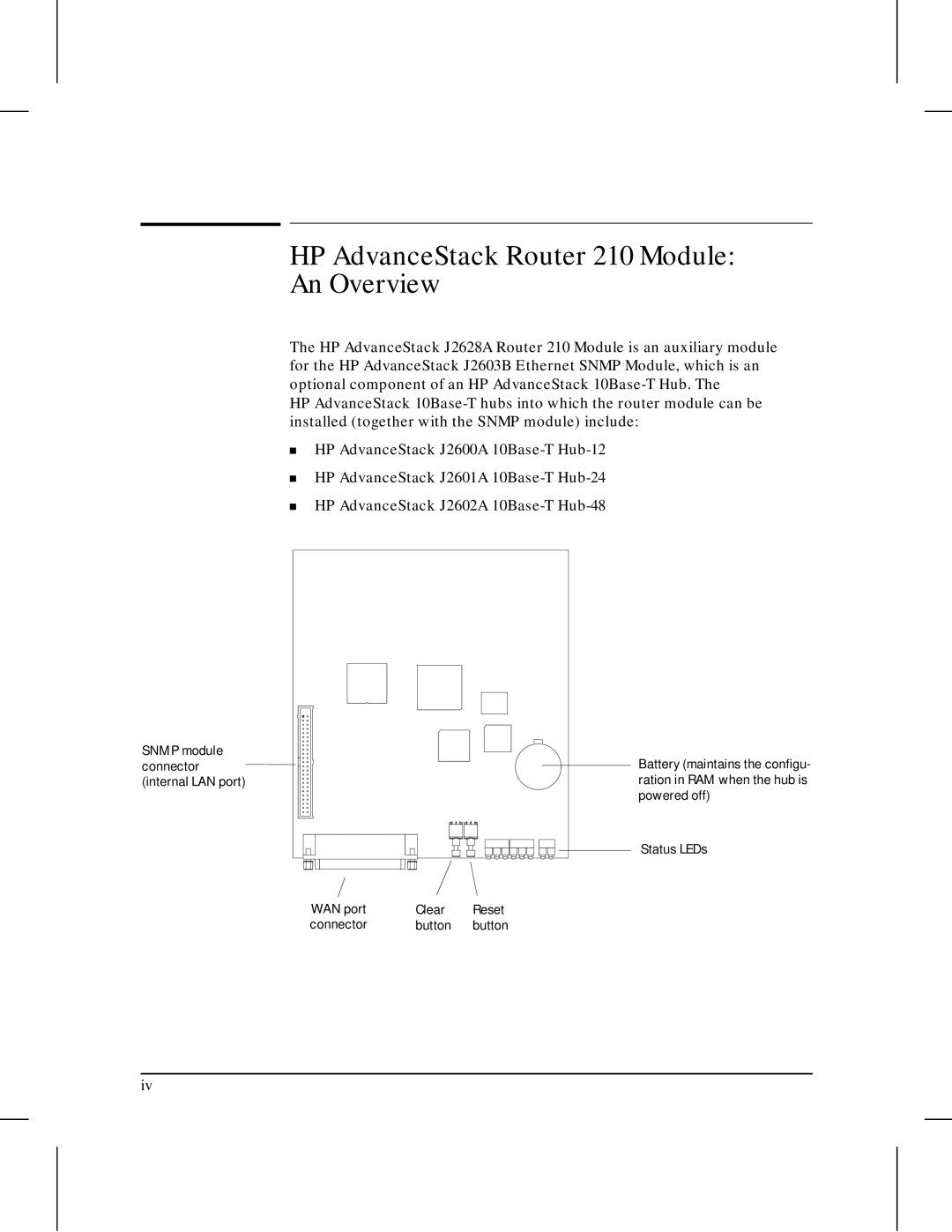 HP manual HP AdvanceStack Router 210 Module, An Overview 