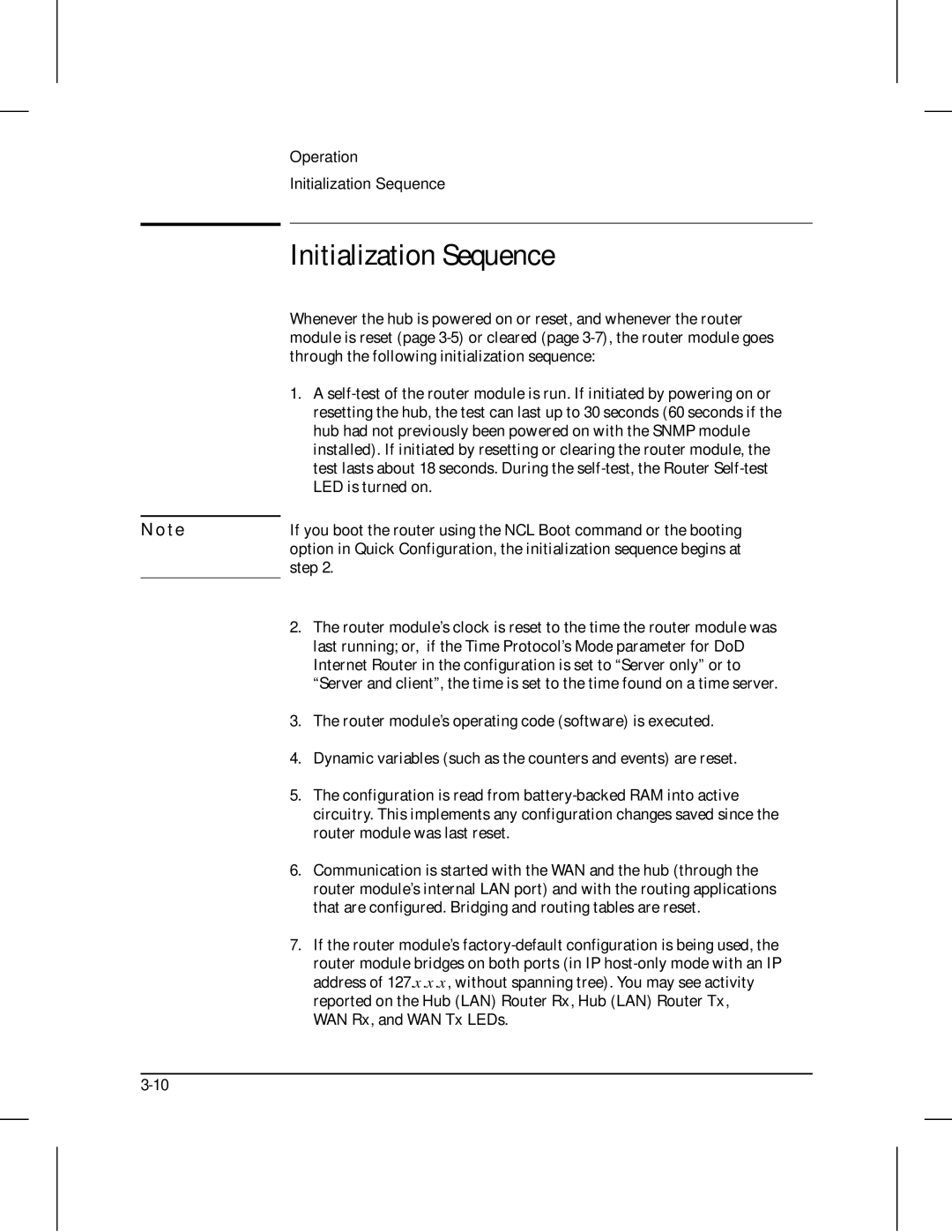 HP 210 manual Initialization Sequence 