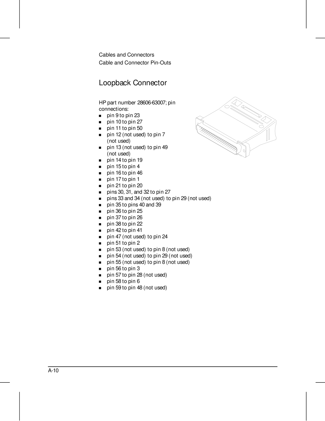 HP 210 manual Loopback Connector 