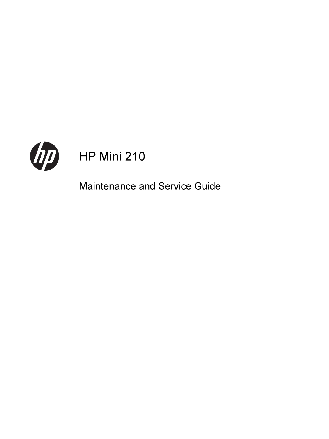 HP 210 manual HP Mini 