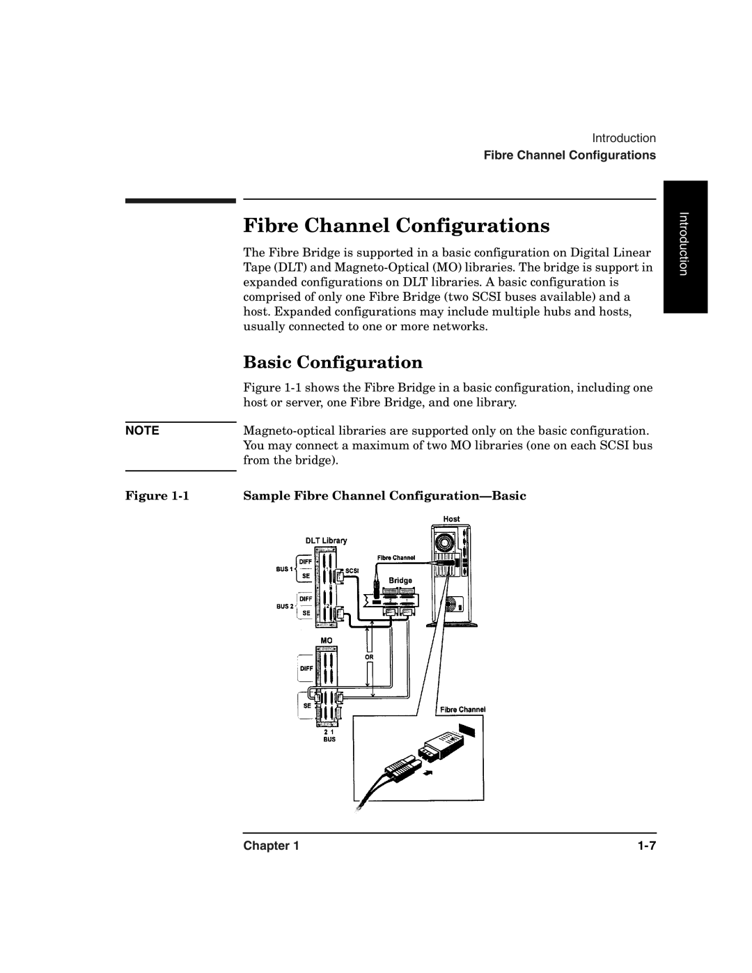 HP 2100 ER manual Fibre Channel Configurations, Basic Configuration, Sample Fibre Channel Configuration-Basic 