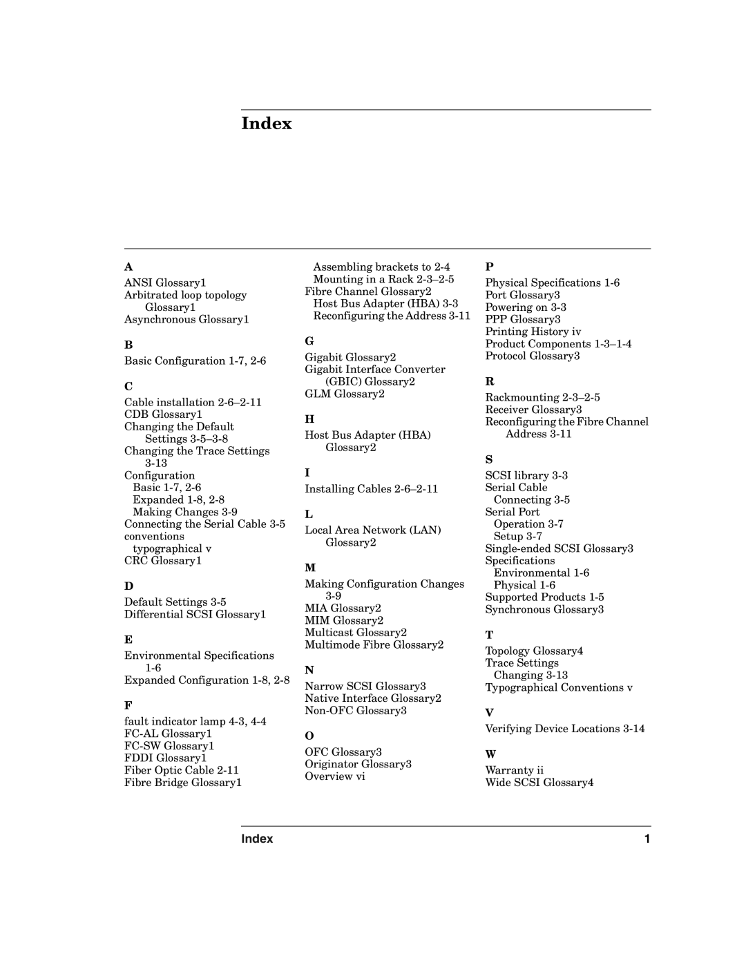 HP 2100 ER manual Index 