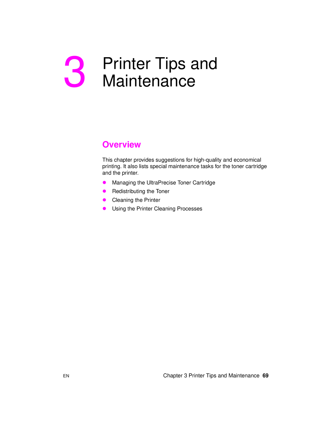 HP 2100 M, 2100 TN manual Printer Tips and Maintenance 