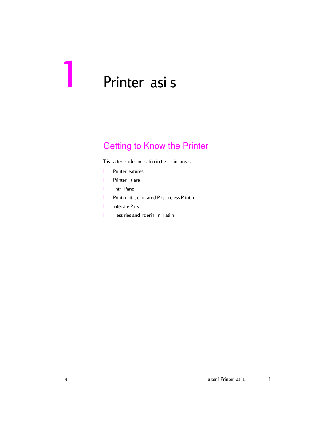 HP 2100 manual Printer Basics, Getting to Know the Printer 