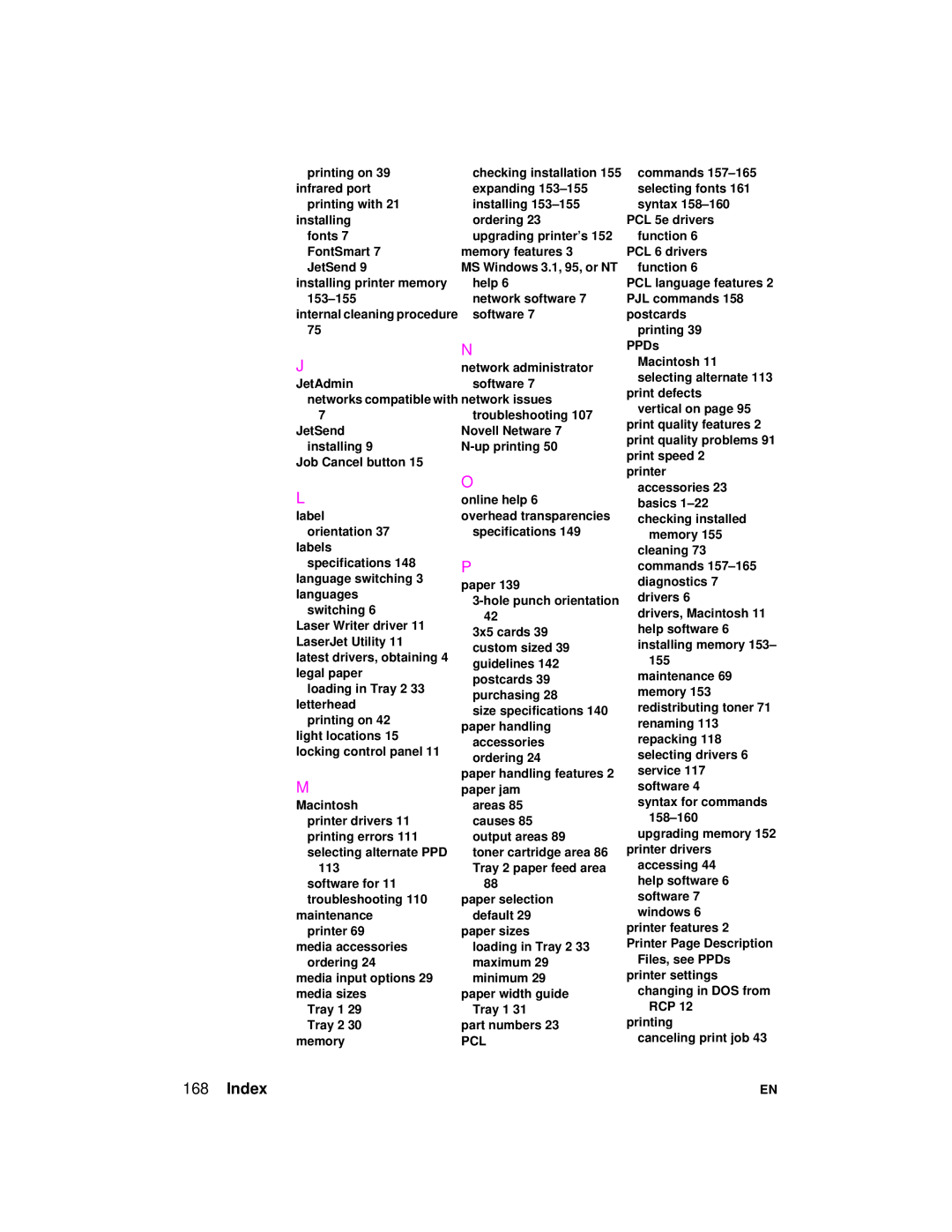 HP 2100 manual Pcl 