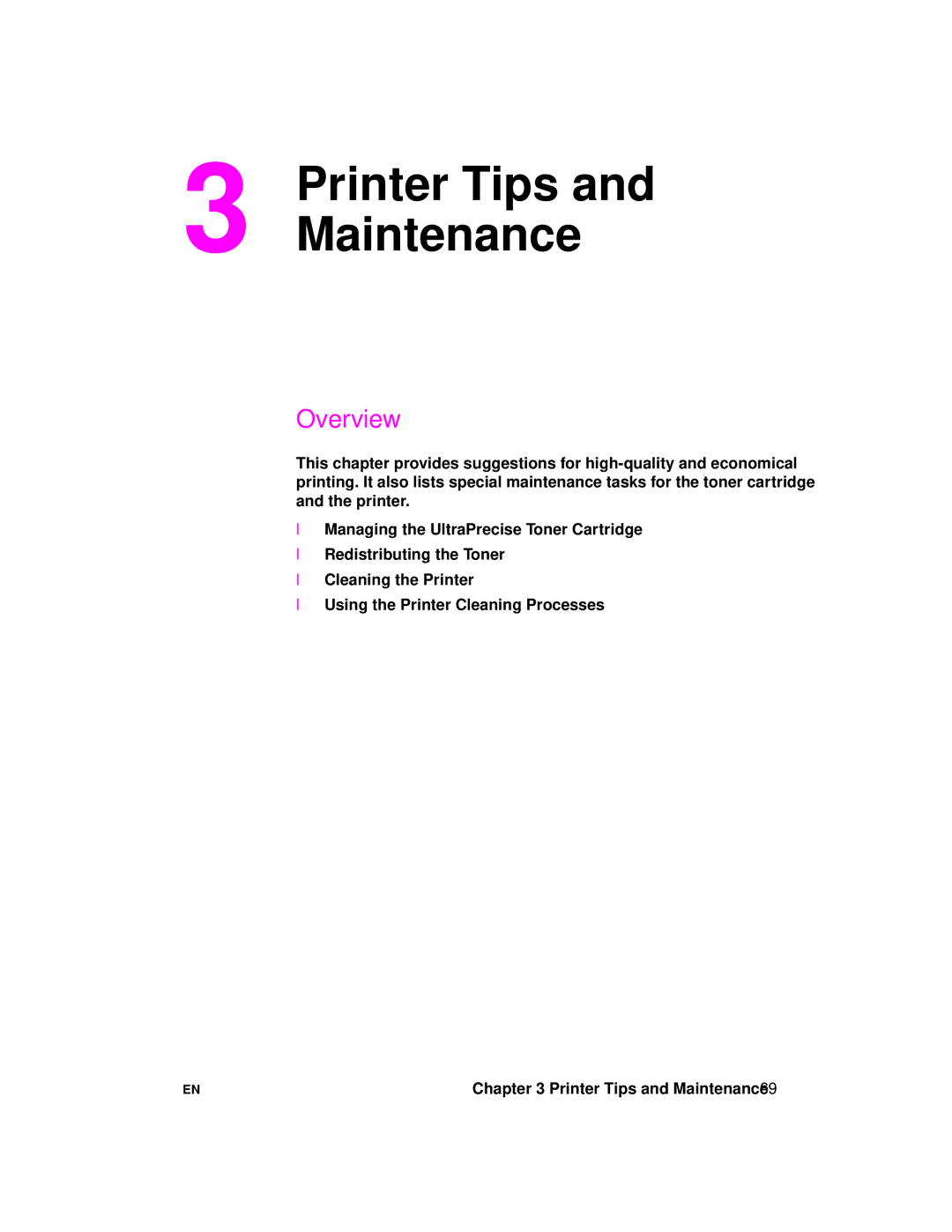 HP 2100 manual Printer Tips and Maintenance 