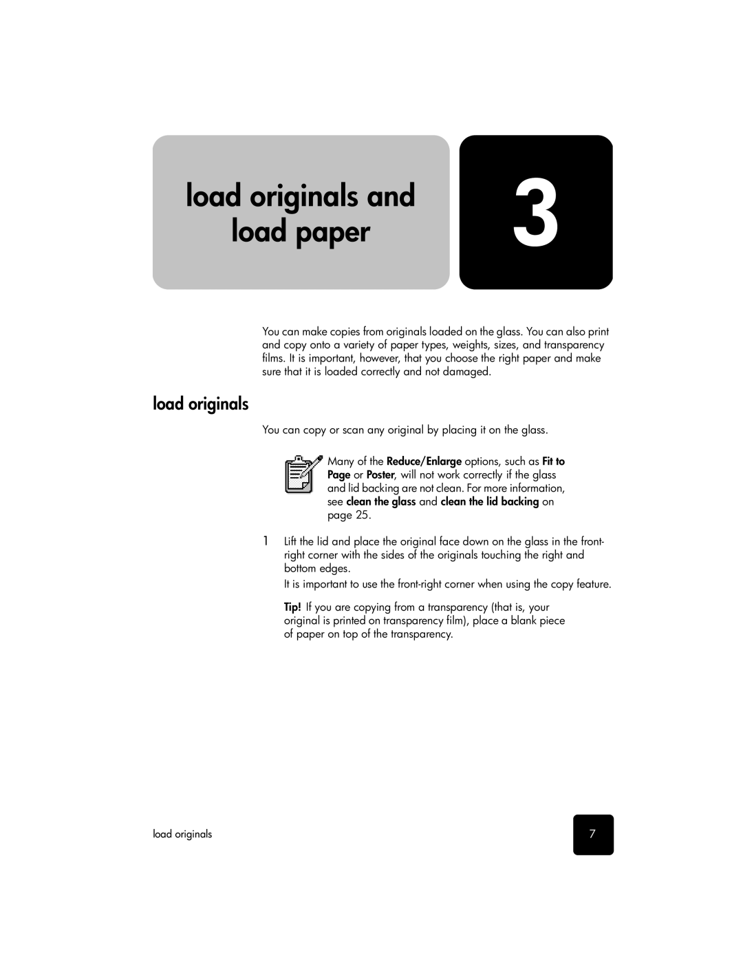 HP 2100 manual Load originals Load paper 