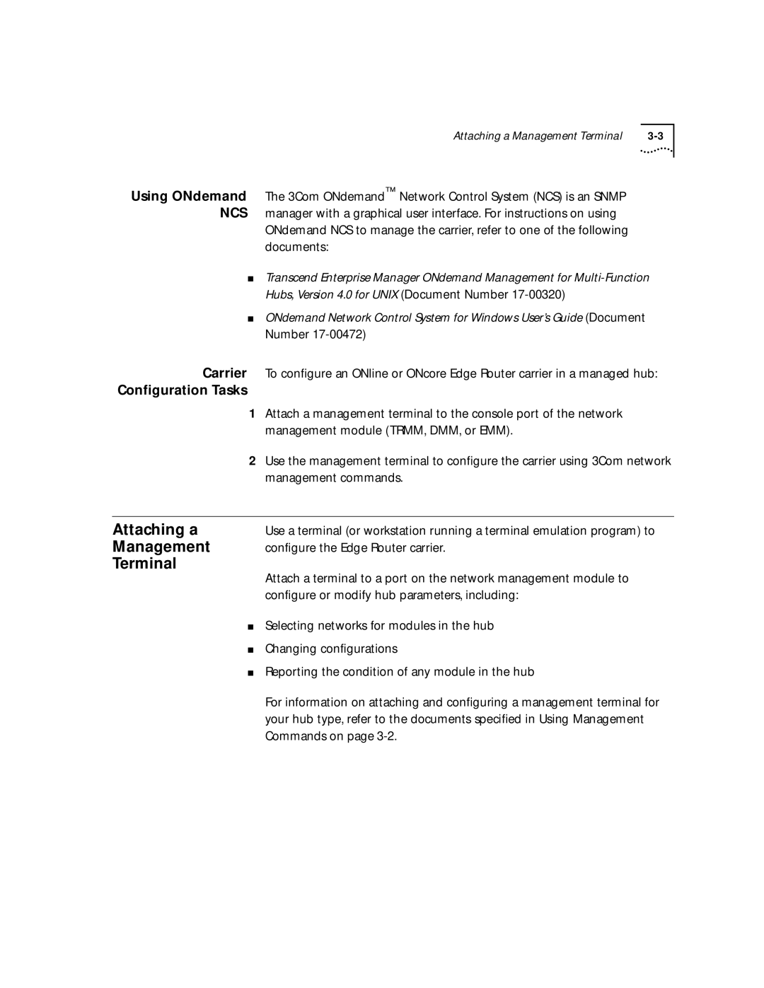 HP 2103R-CSDI manual Attaching a, Management, Terminal 