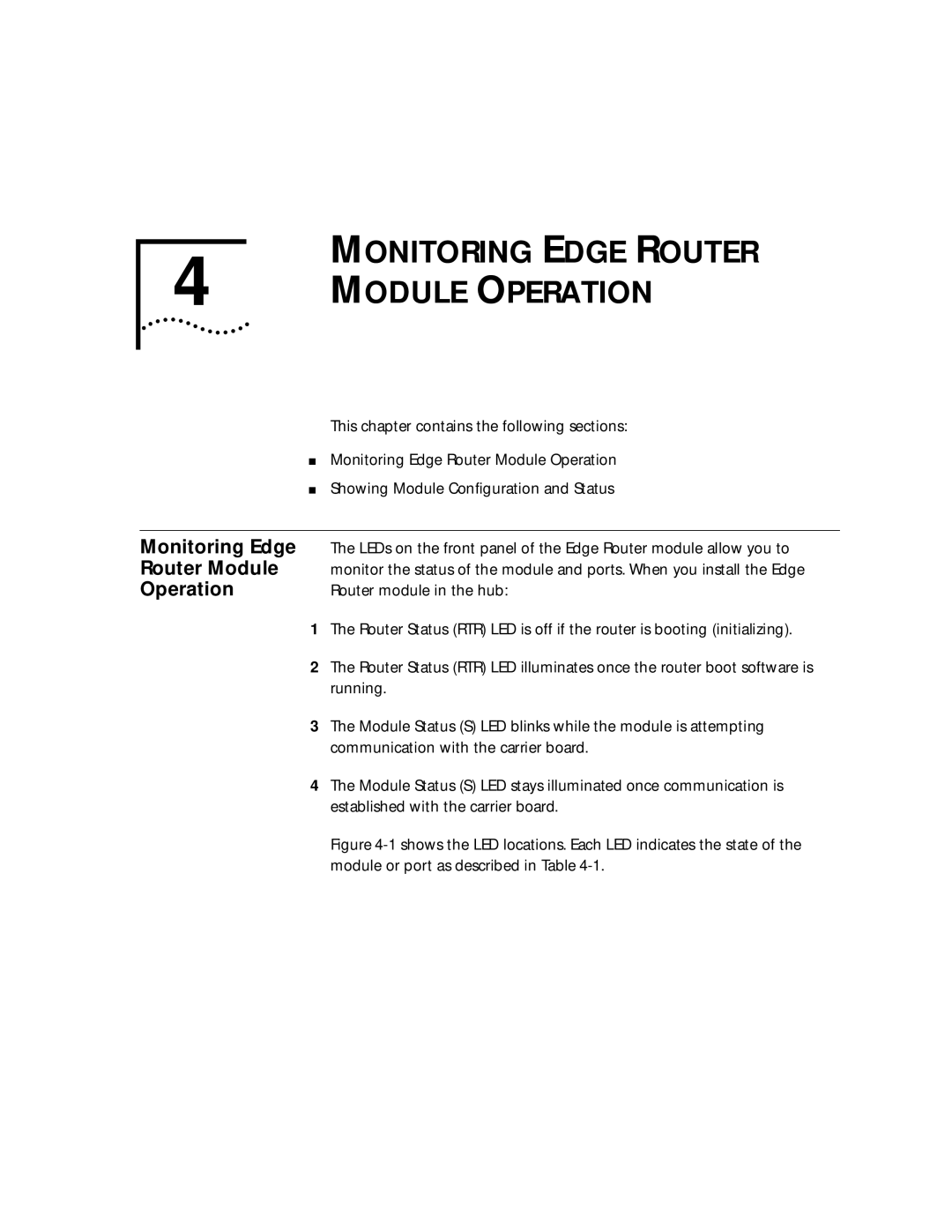 HP 2103R-CSDI manual Module Operation, Monitoring Edge 