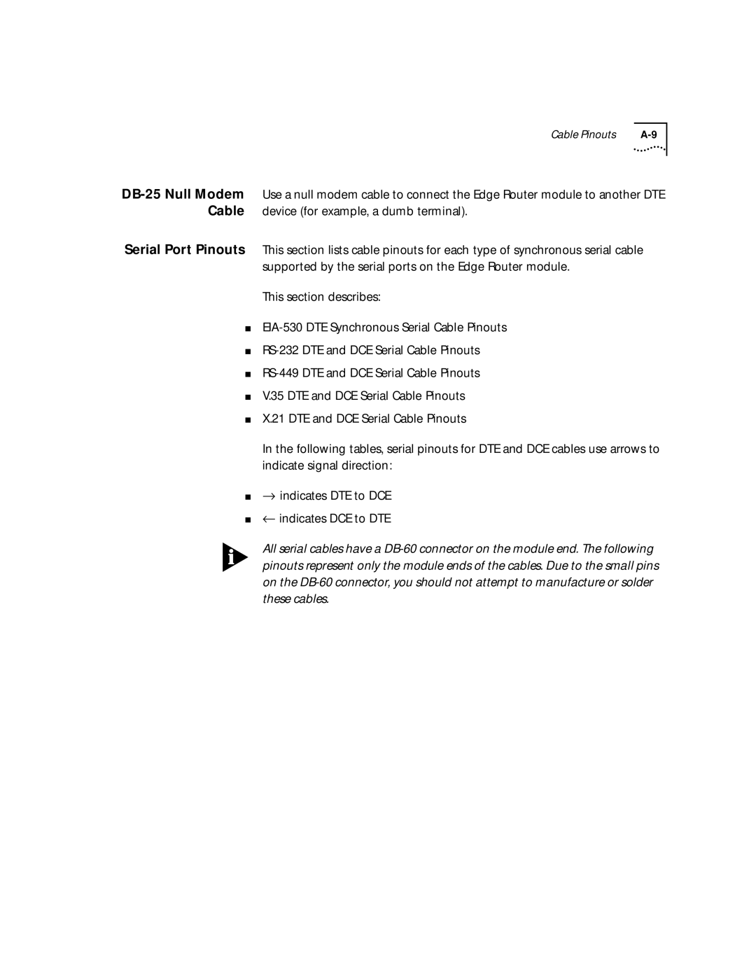 HP 2103R-CSDI manual Cable Pinouts 