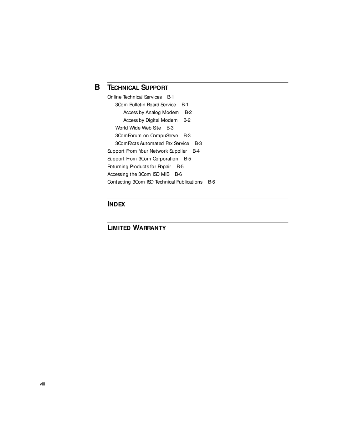 HP 2103R-CSDI manual Index Limited Warranty 