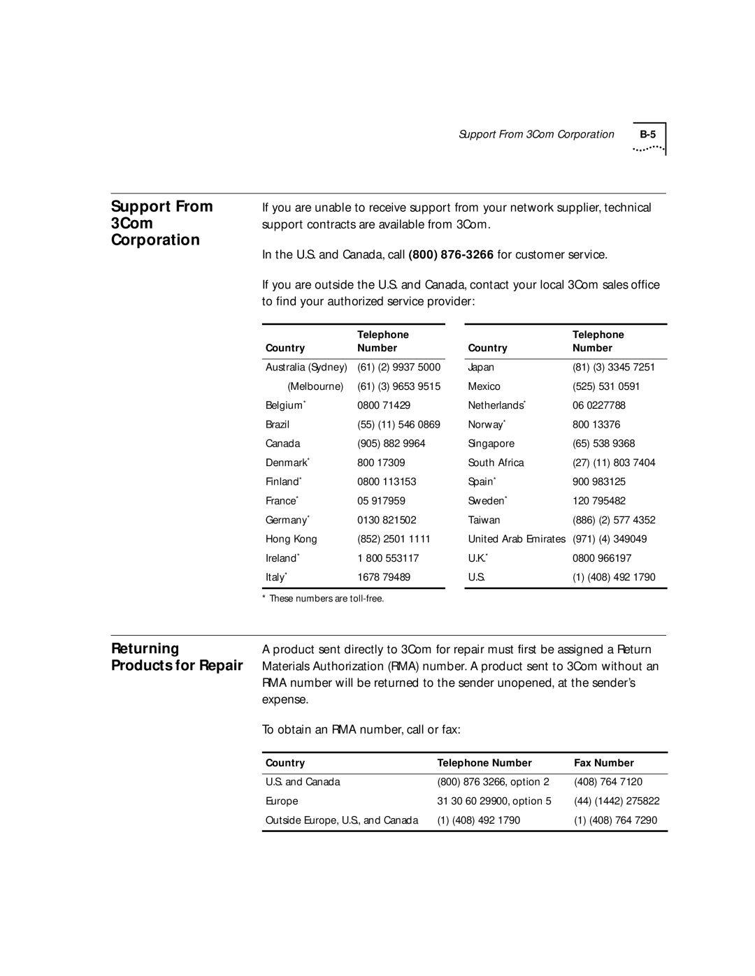 HP 2103R-CSDI manual Corporation, Support contracts are available from 3Com, To find your authorized service provider 