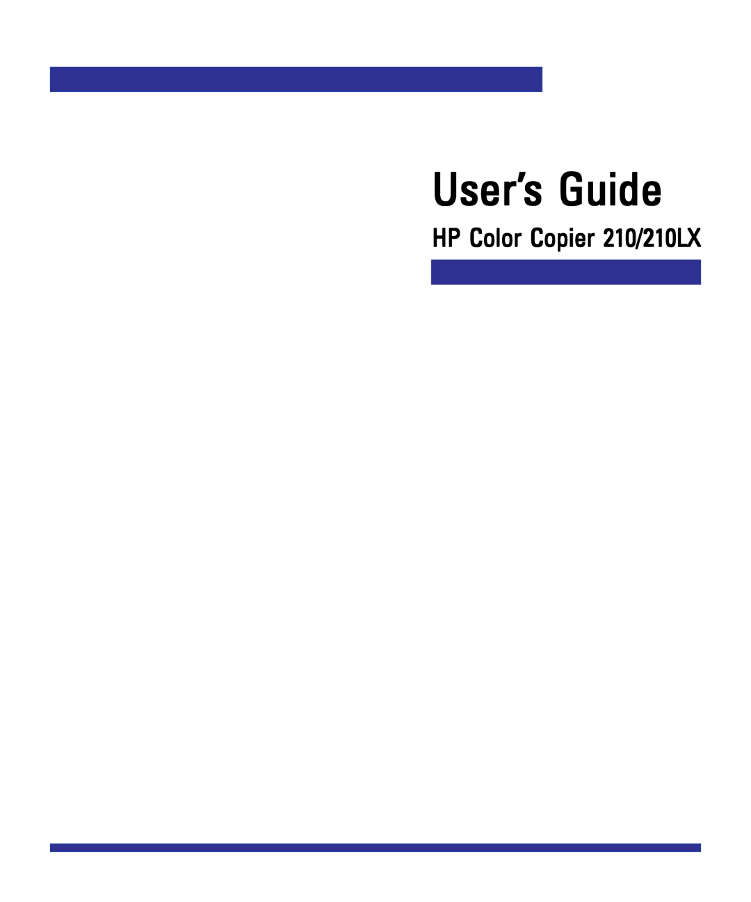 HP 210Lx manual User’s Guide 