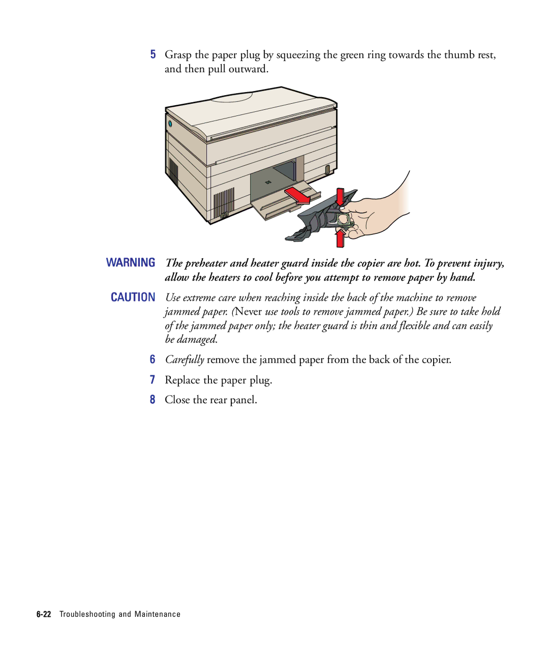 HP 210Lx manual 22Troubleshooting and Maintenance 