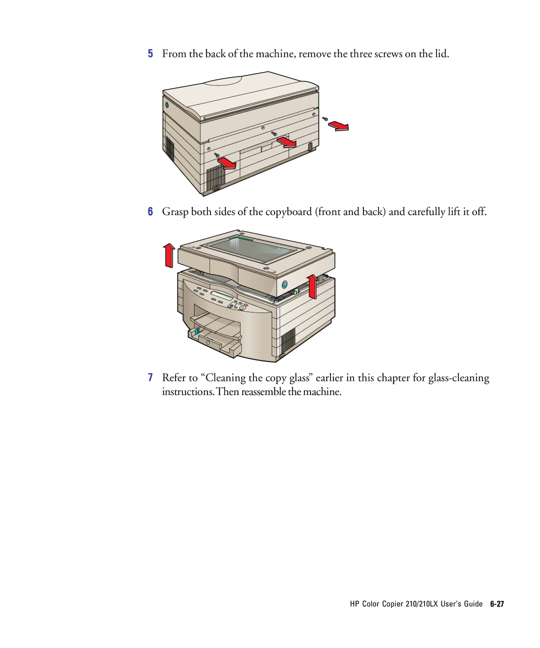 HP 210Lx manual HP Color Copier 210/210LX User’s Guide 