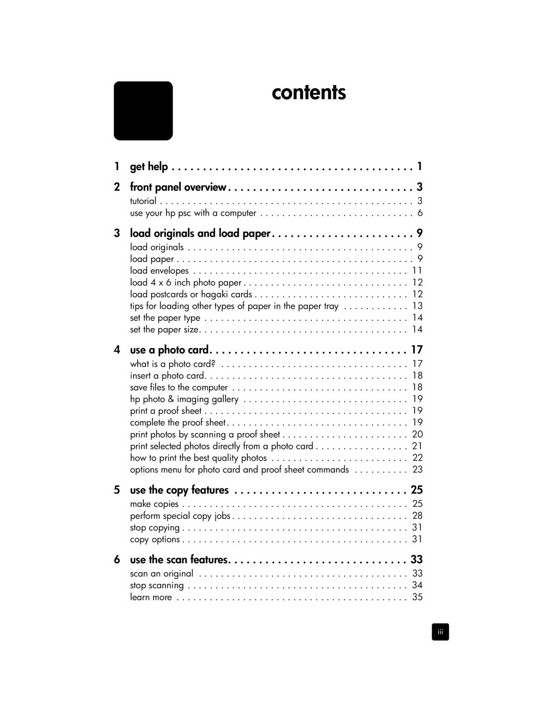 HP 2175v, 2170, 2175xi manual Contents 