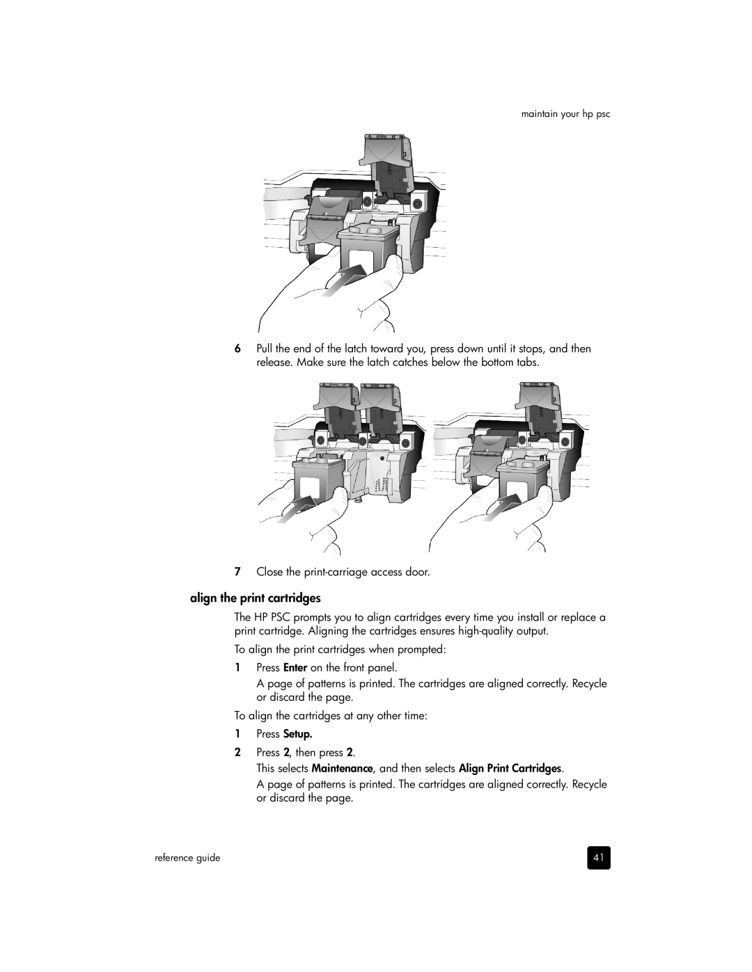 HP 2175v, 2170, 2175xi manual Align the print cartridges 