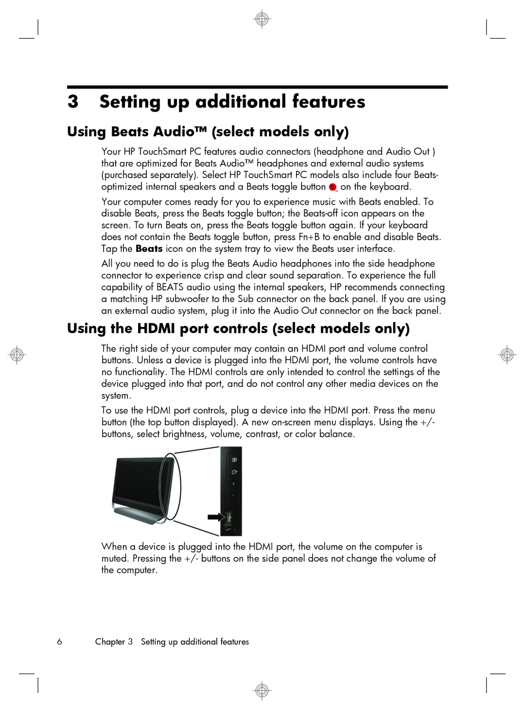 HP 220-1100t, 220-1180qd, 220-1150xt, 220-1185qd manual Setting up additional features, Using Beats Audio select models only 