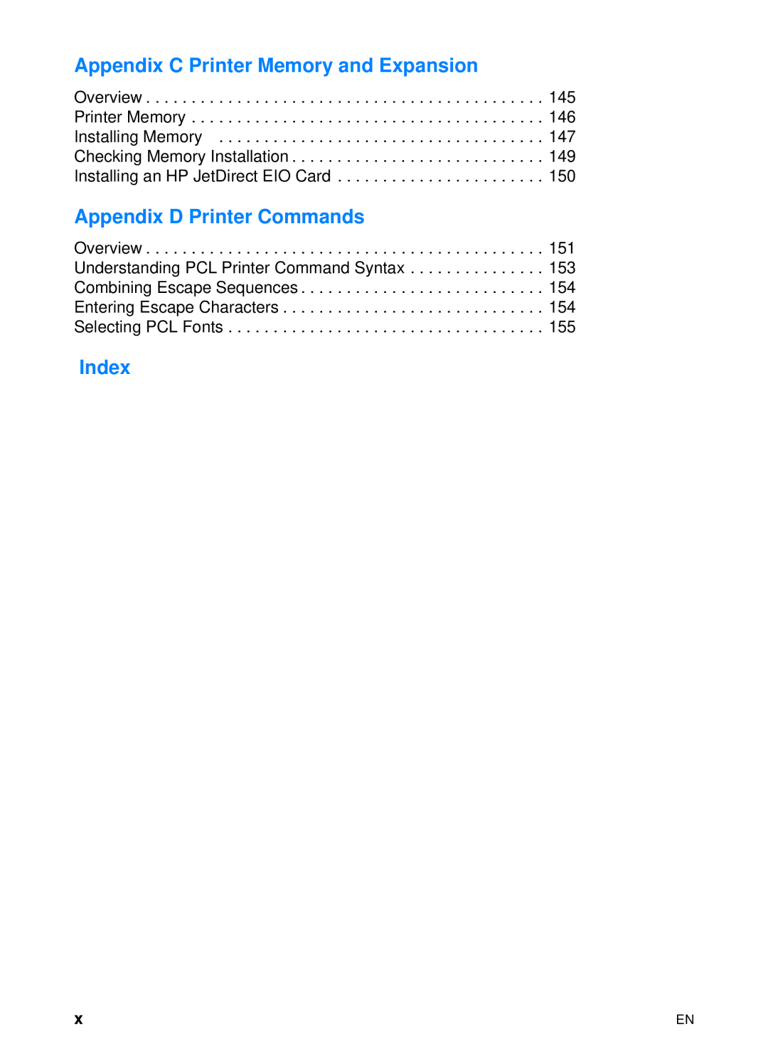 HP 2200 manual Index 