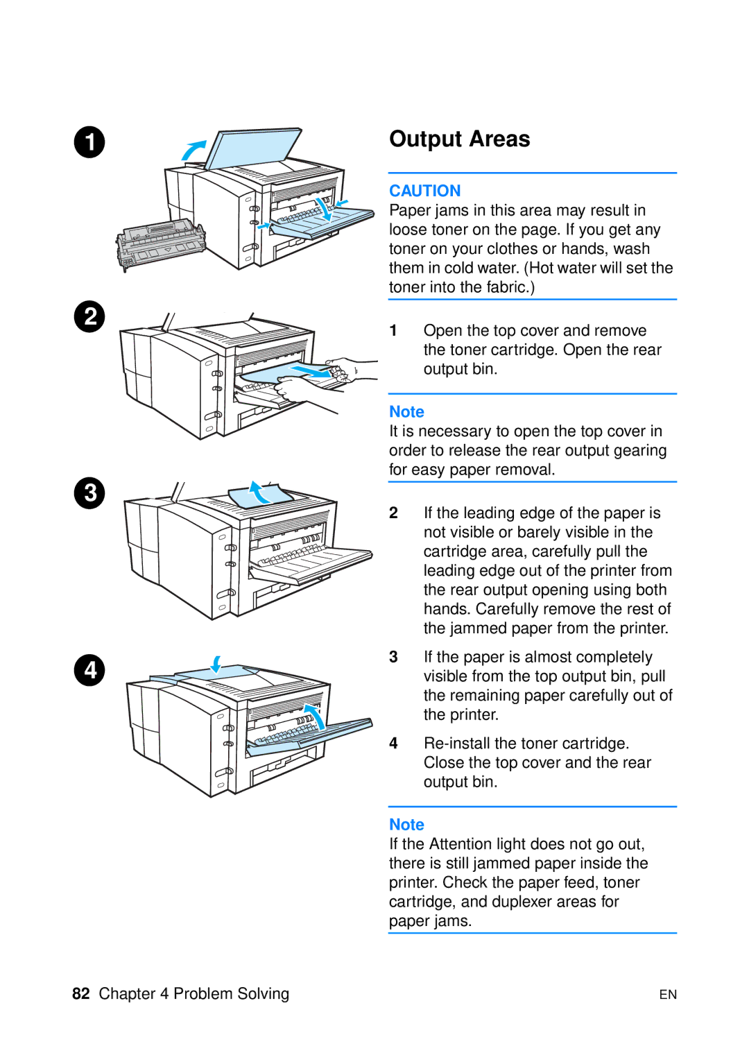 HP 2200 manual Output Areas 