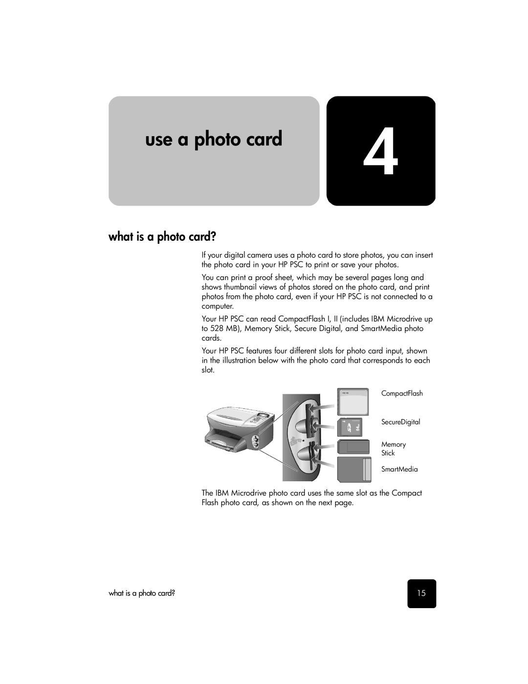 HP 2200 manual Use a photo card, What is a photo card? 