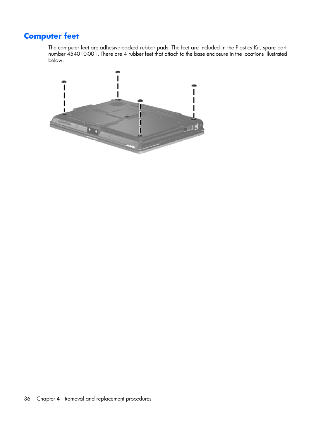 HP 2210B manual Computer feet 