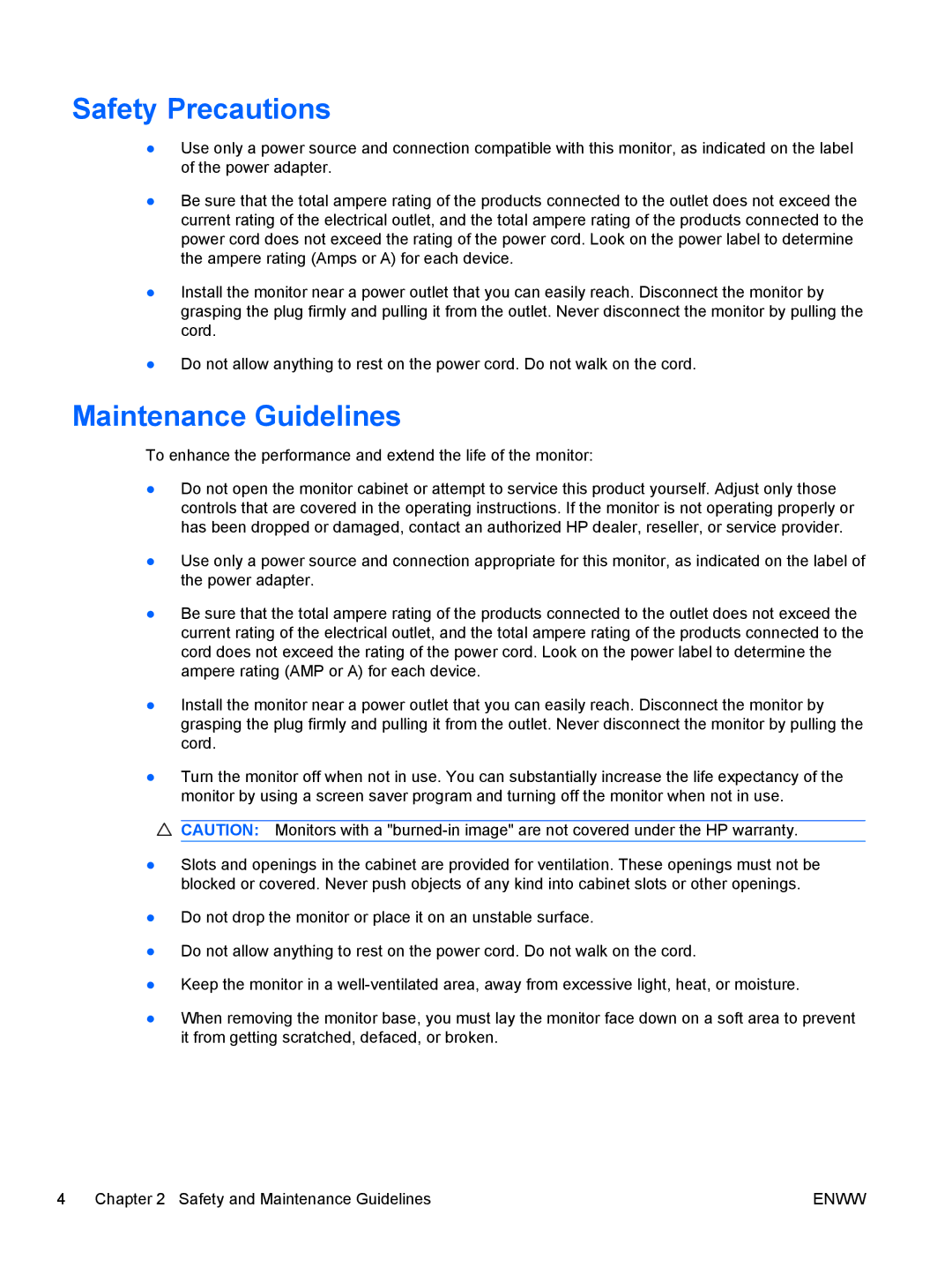 HP 2311cm/2311f/2311x, 2211f/2211x, 2511x, 2011x/2011s manual Safety Precautions, Maintenance Guidelines 