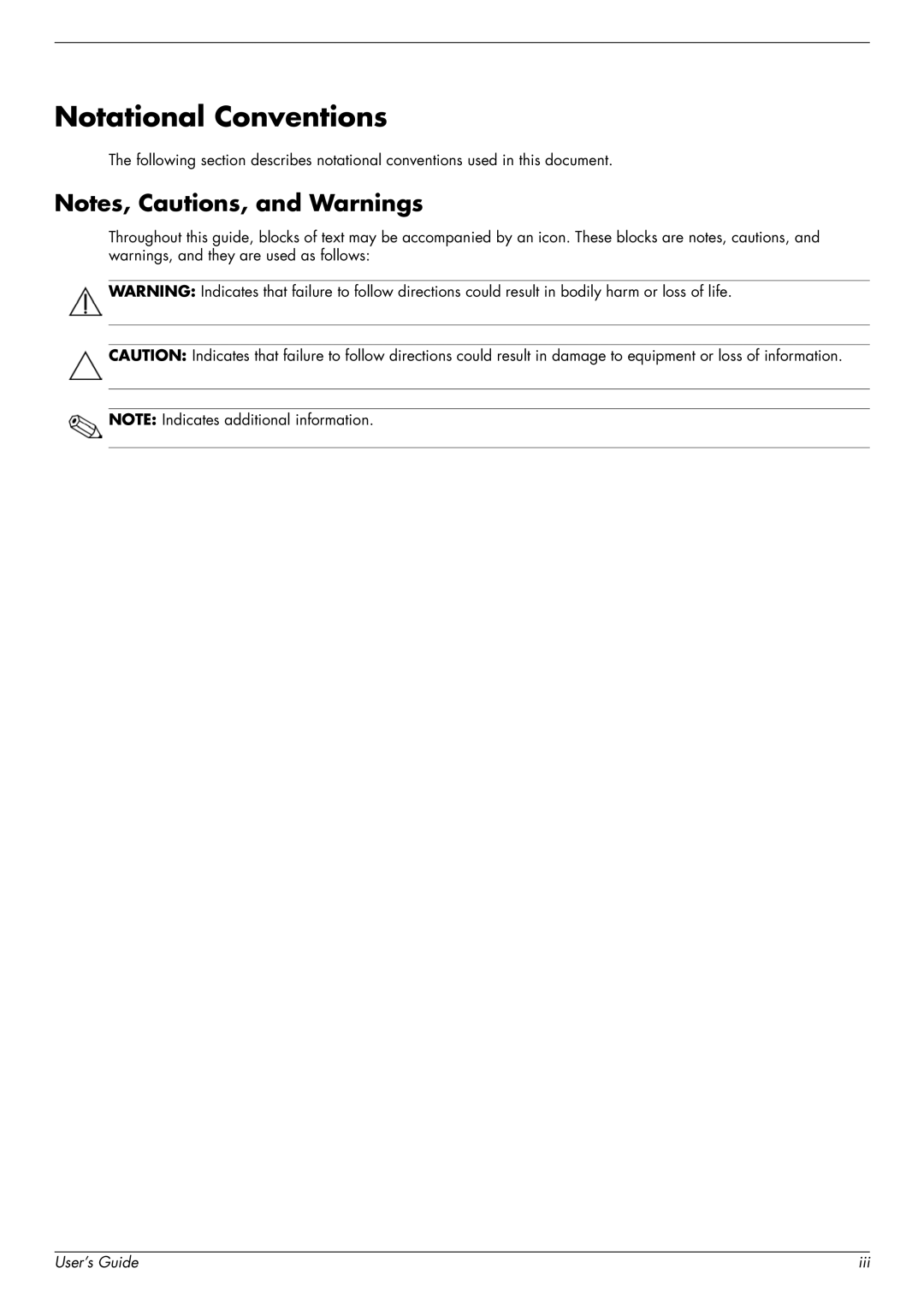 HP W2448H/HC, 2229H, W2558HC, W2228H manual Notational Conventions 