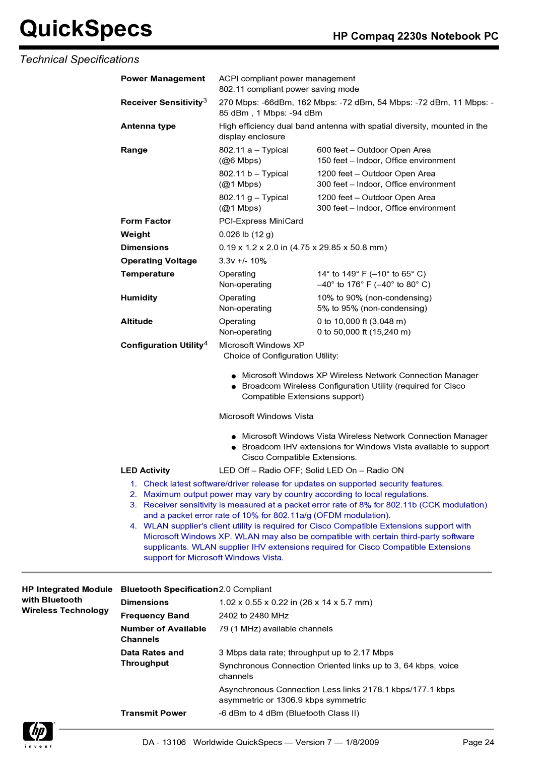 HP 2230s 2230s manual Mbps -66dBm, 162 Mbps -72 dBm, 54 Mbps -72 dBm, 11 Mbps 