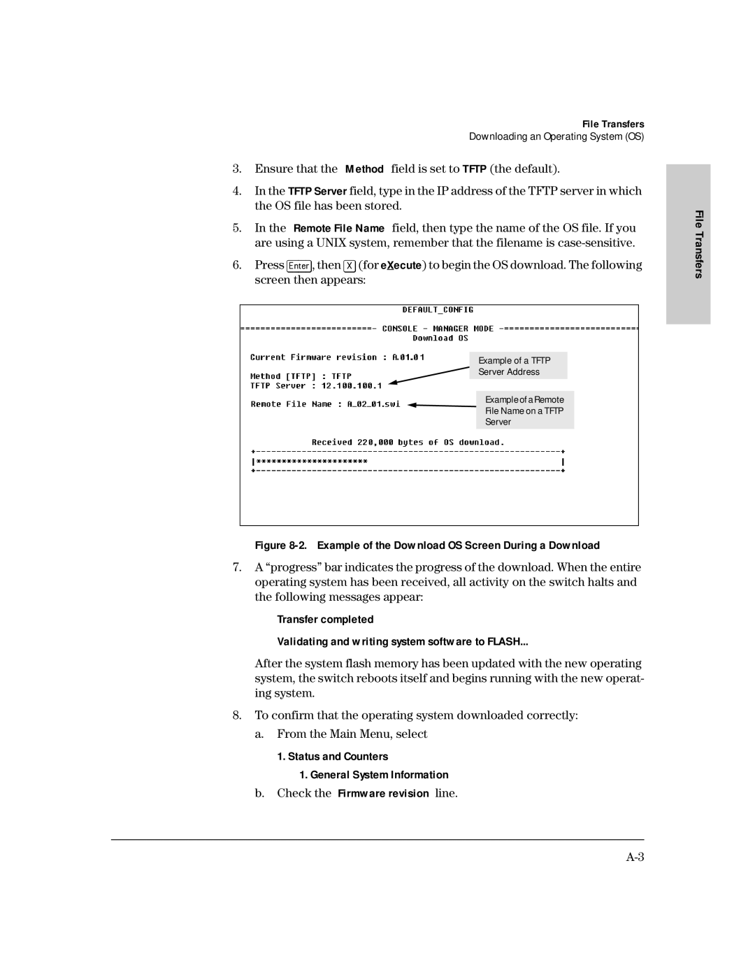 HP 212M, 224M manual Example of the Download OS Screen During a Download 