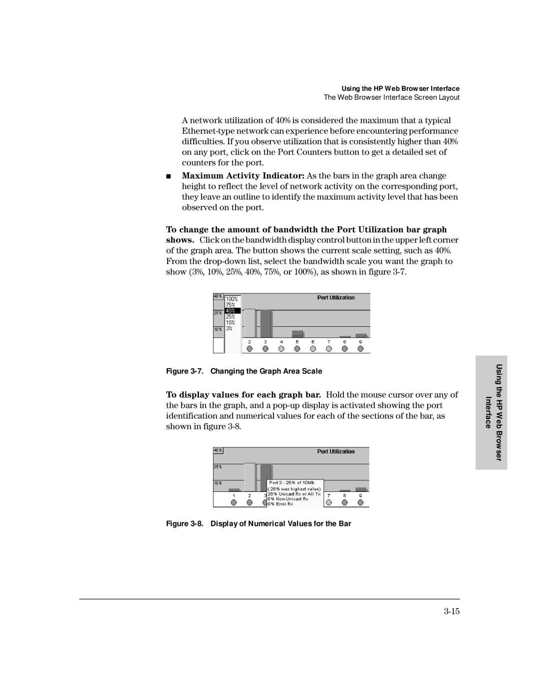 HP 212M, 224M manual Changing the Graph Area Scale 