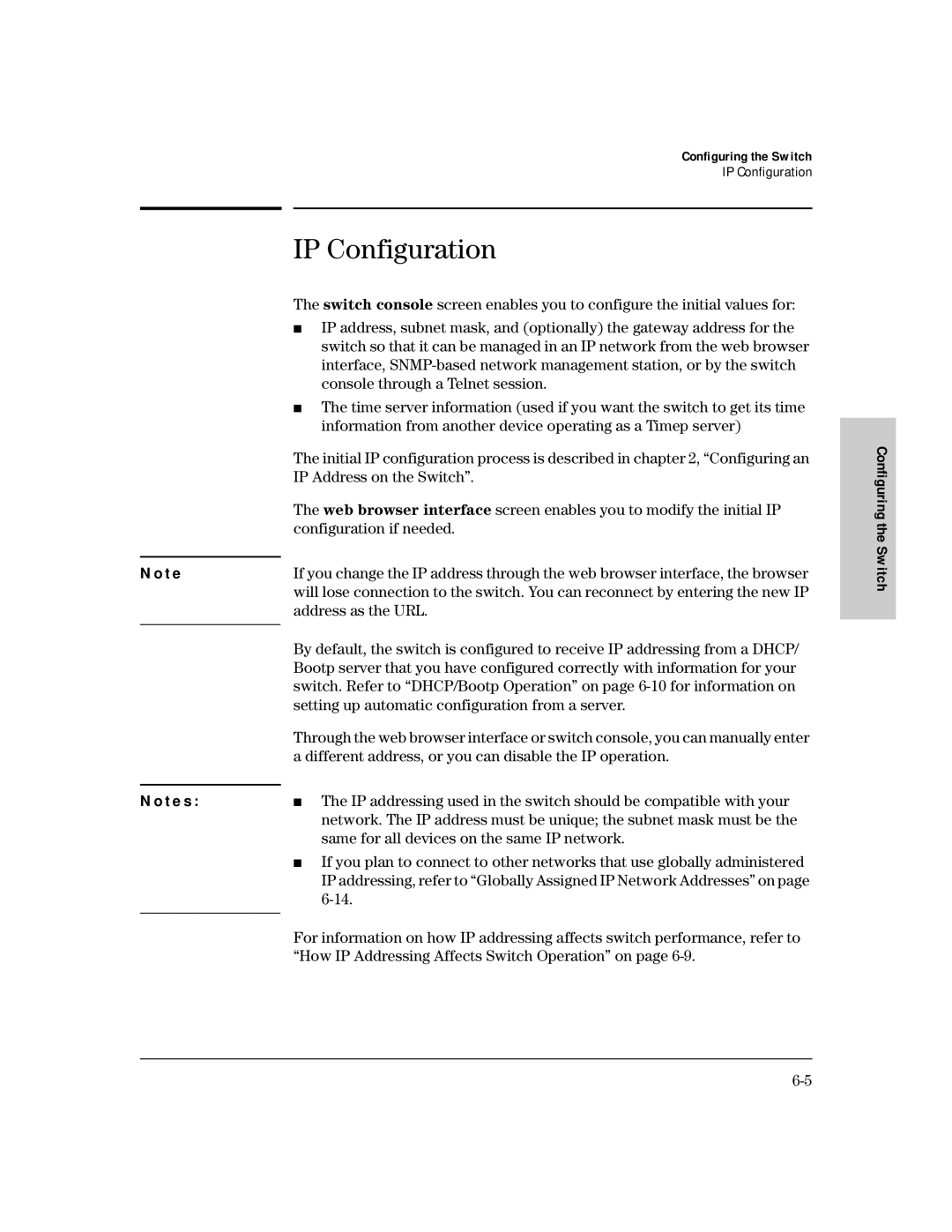 HP 212M, 224M manual IP Configuration 