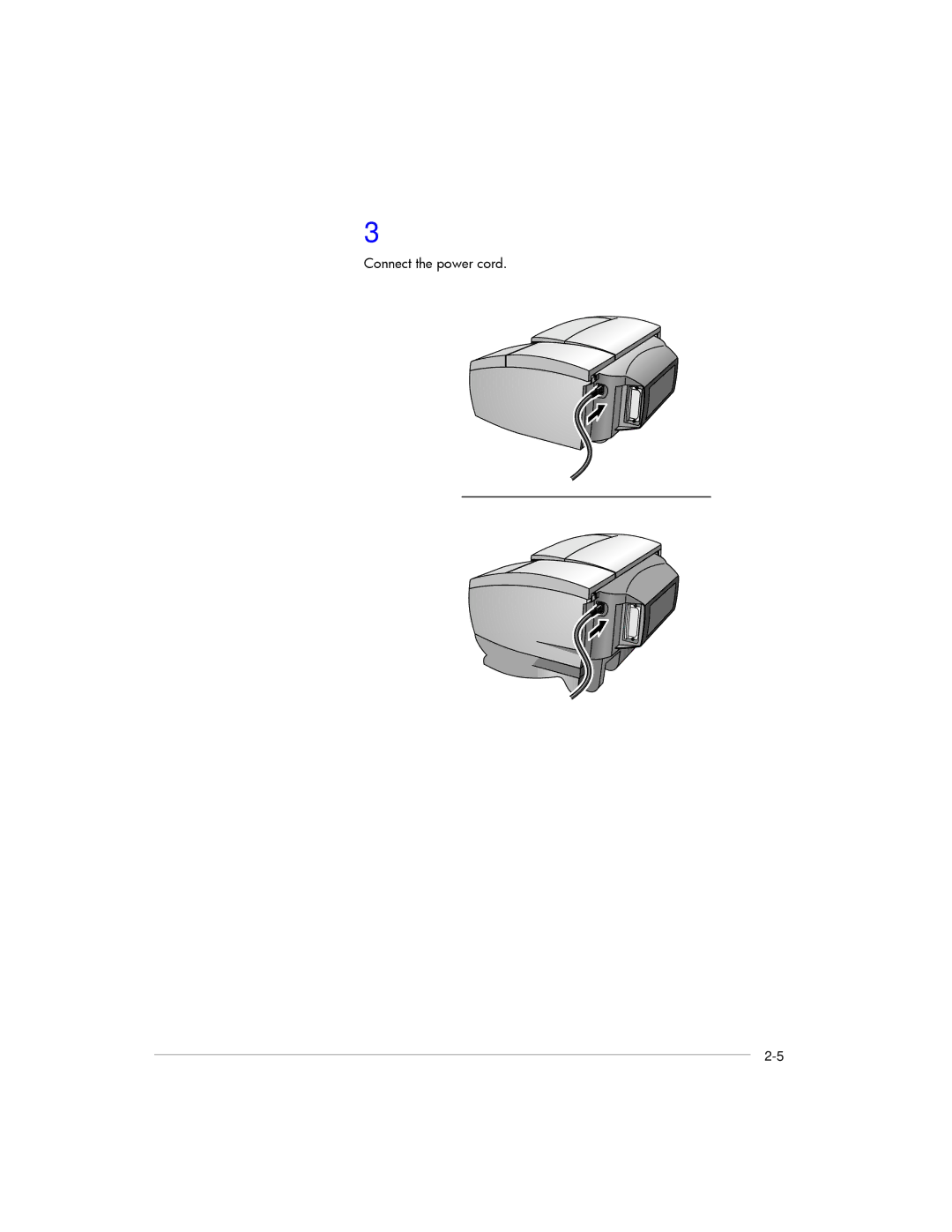 HP 2200, 2250 manual Connect the power cord 