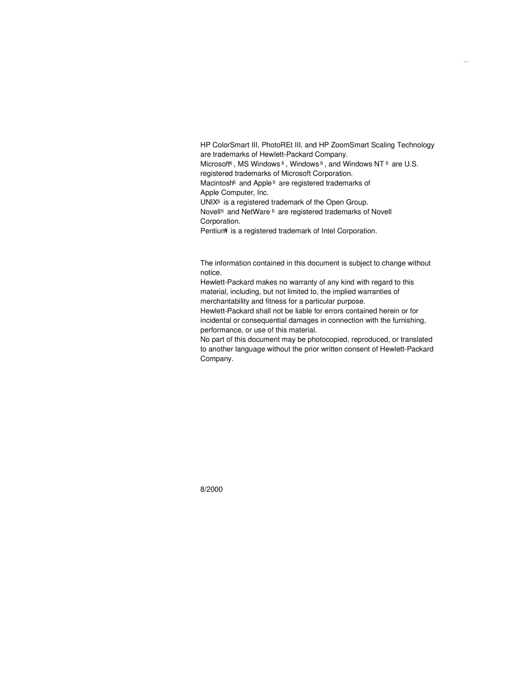 HP 2250, 2200 manual Acknowledgments 