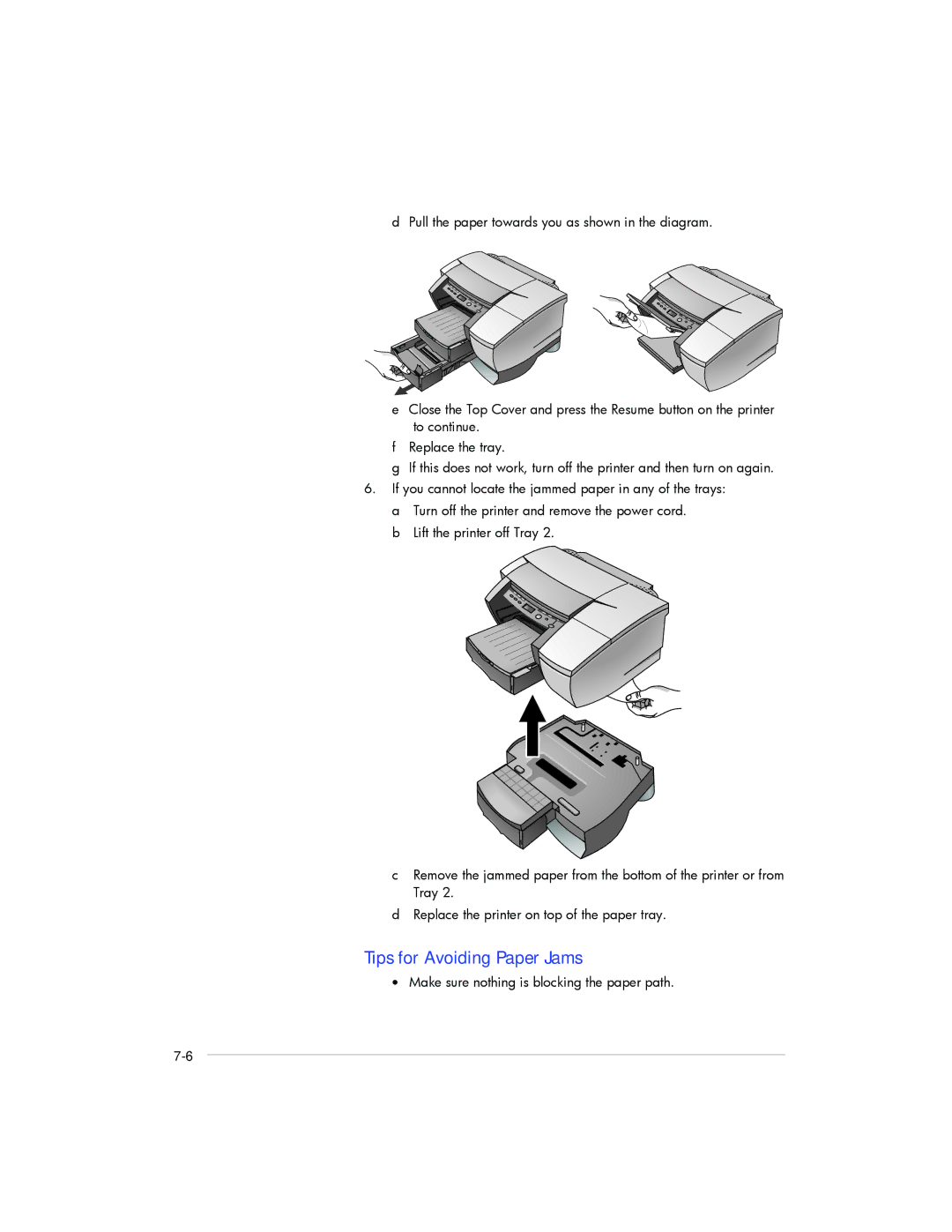 HP 2250, 2200 manual Tips for Avoiding Paper Jams 