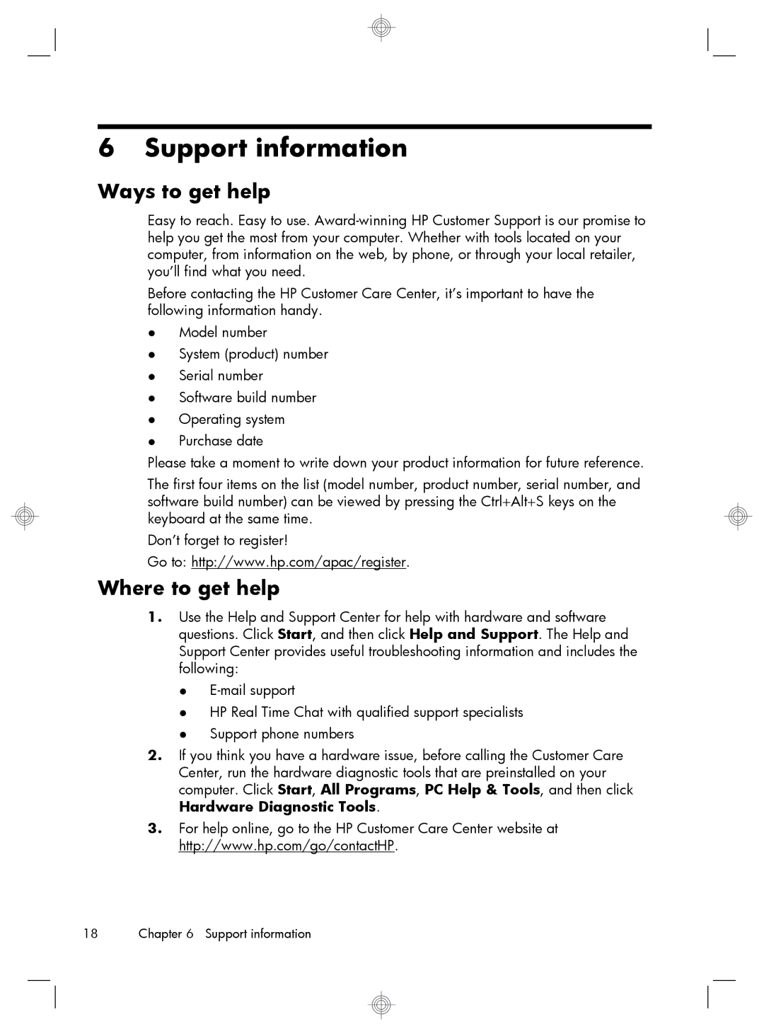 HP 23-c110xt, 23-c210xt, 23-c159, 23-c115xt, 23-c059, 23-c050, 23-c030 Support information, Ways to get help, Where to get help 