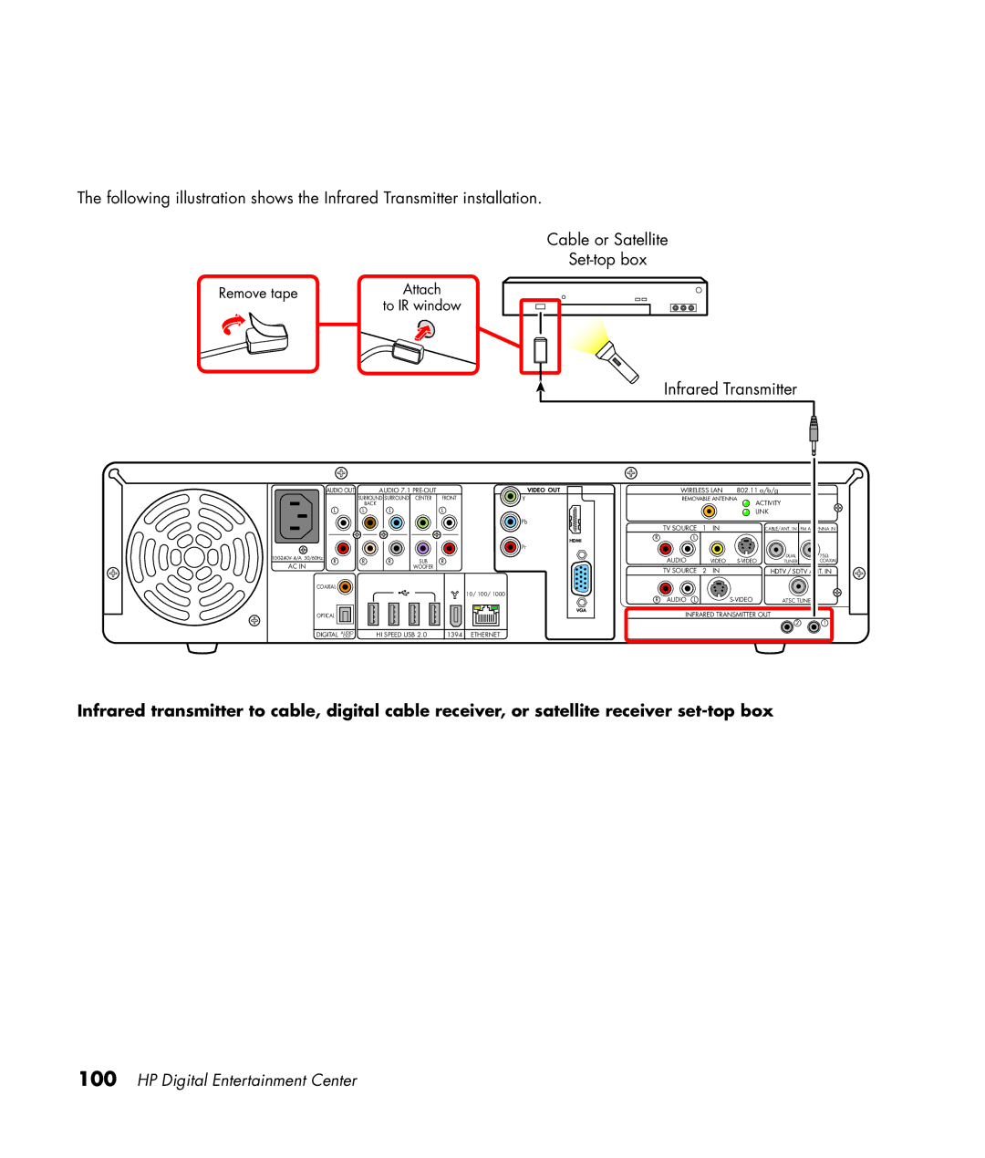 HP 2307890A manual Remove tape 