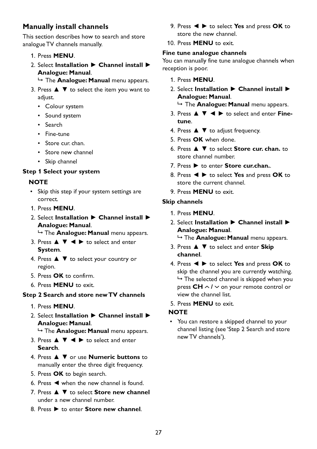 HP 2310mfd manual Manually install channels 