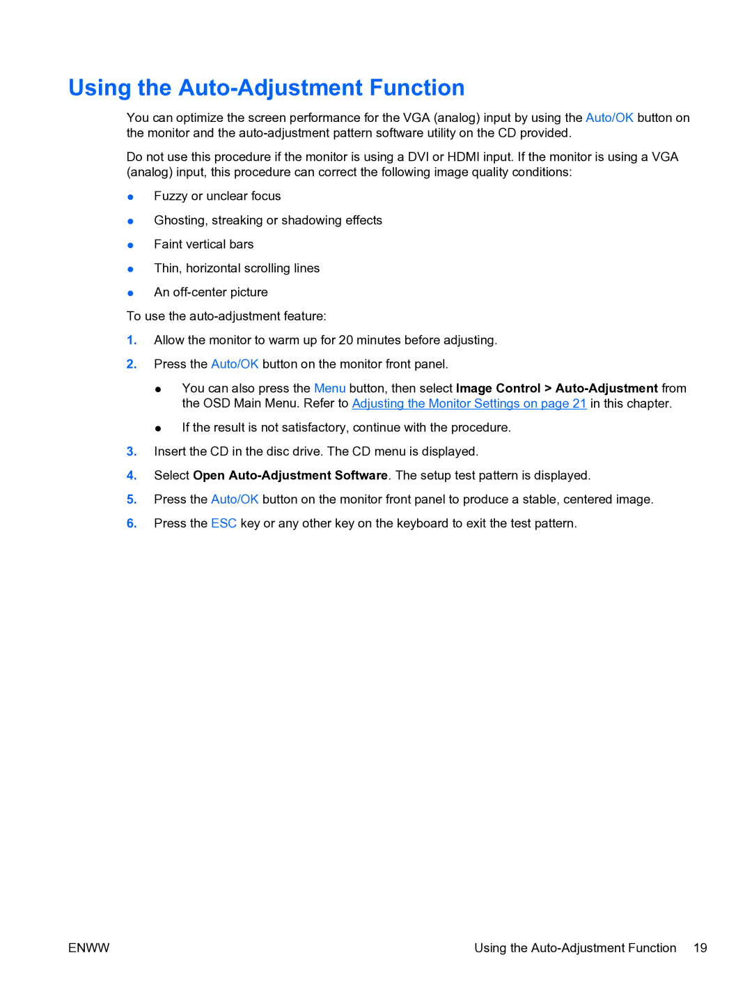 HP 2310TI manual Using the Auto-Adjustment Function 