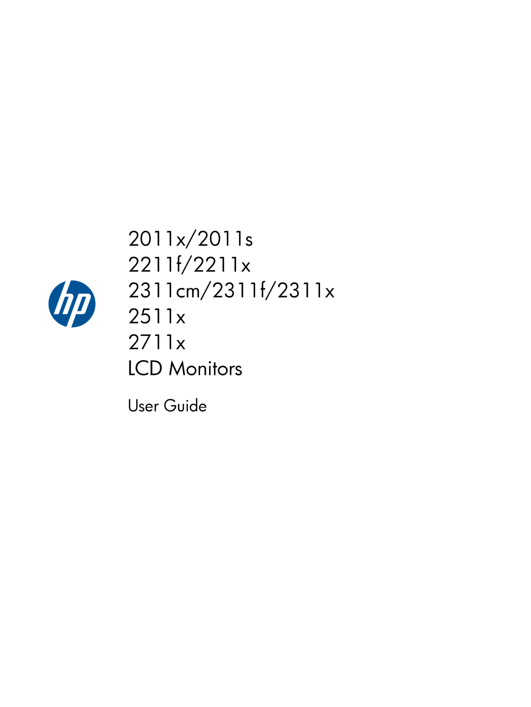 HP 2311F, 2311x, 2311CM, 2711x, 2211x, 2211F, 2011x, 2011S manual User Guide 