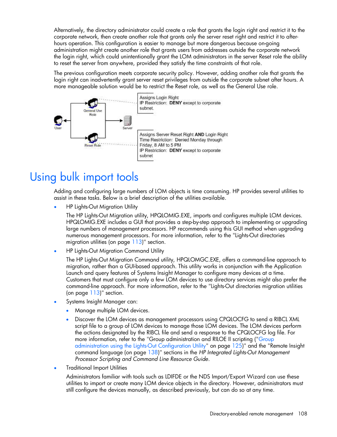 HP 232664-006 manual Using bulk import tools 