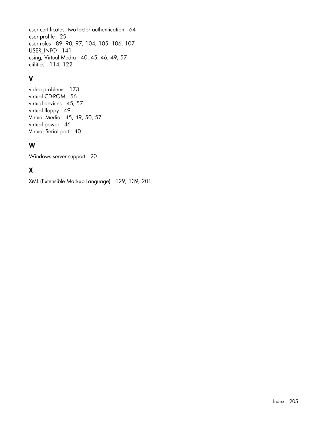 HP 232664-006 manual Index 