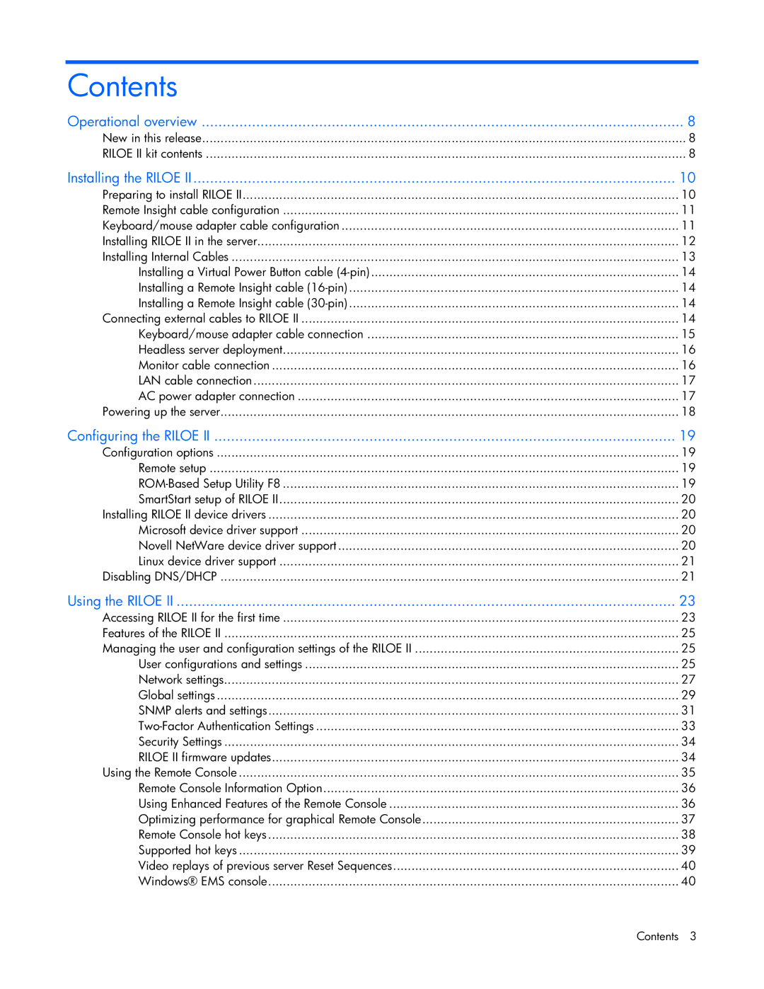 HP 232664-006 manual Contents 