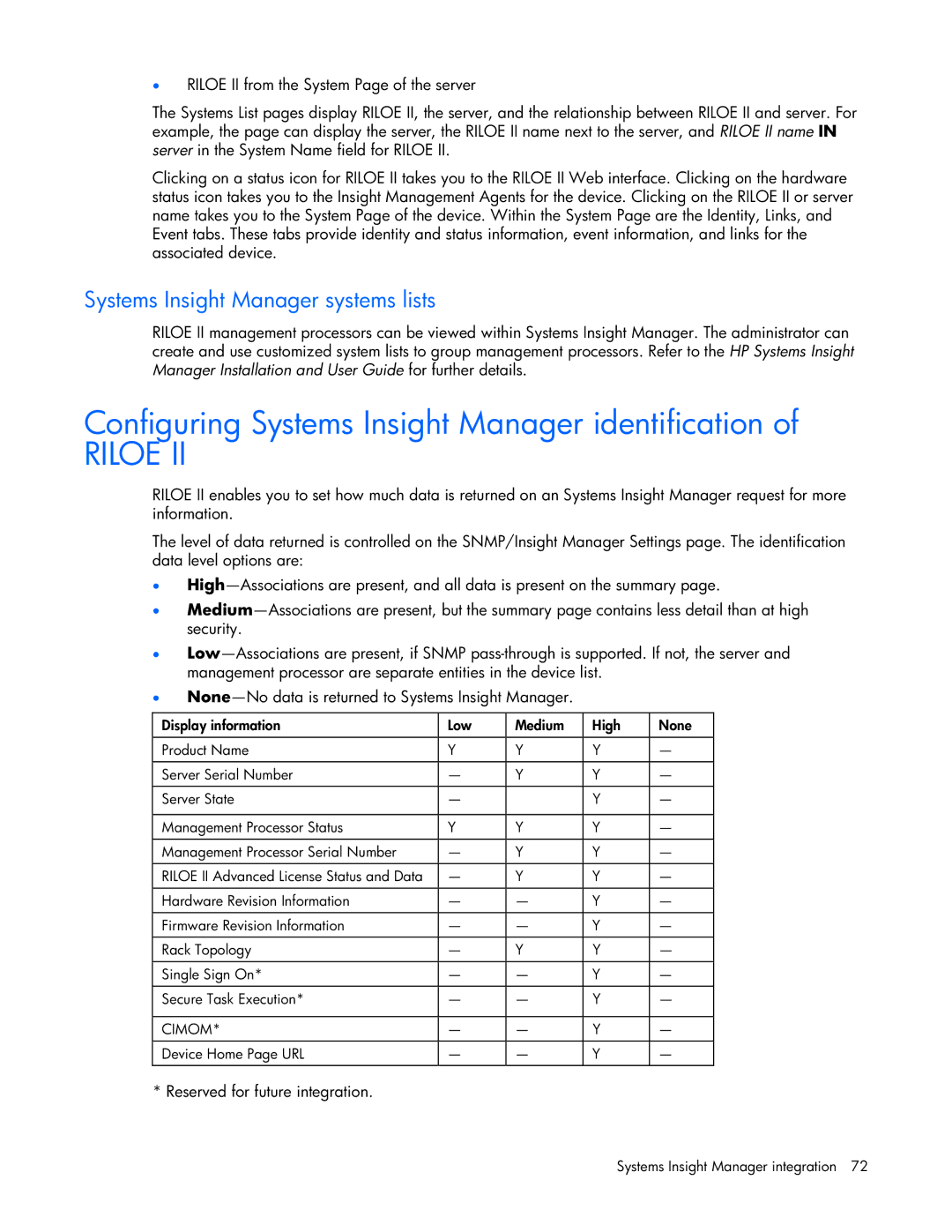 HP 232664-006 manual Configuring Systems Insight Manager identification, Systems Insight Manager systems lists 