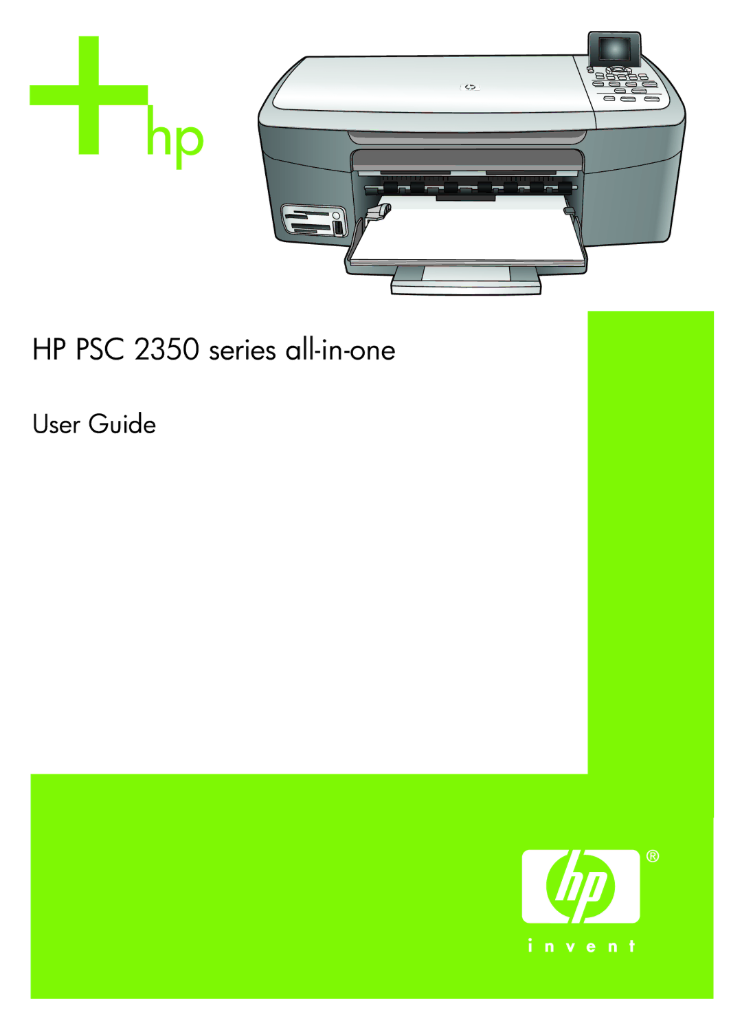 HP manual HP PSC 2350 series all-in-one 