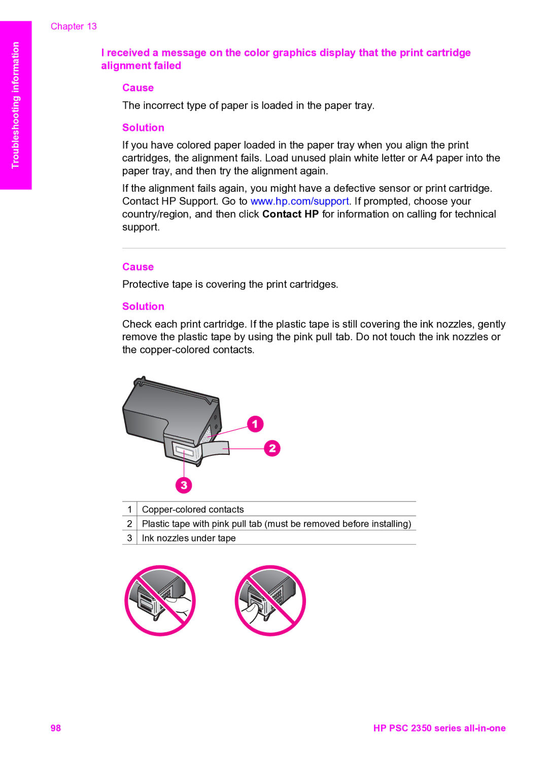 HP 2350 manual Incorrect type of paper is loaded in the paper tray 